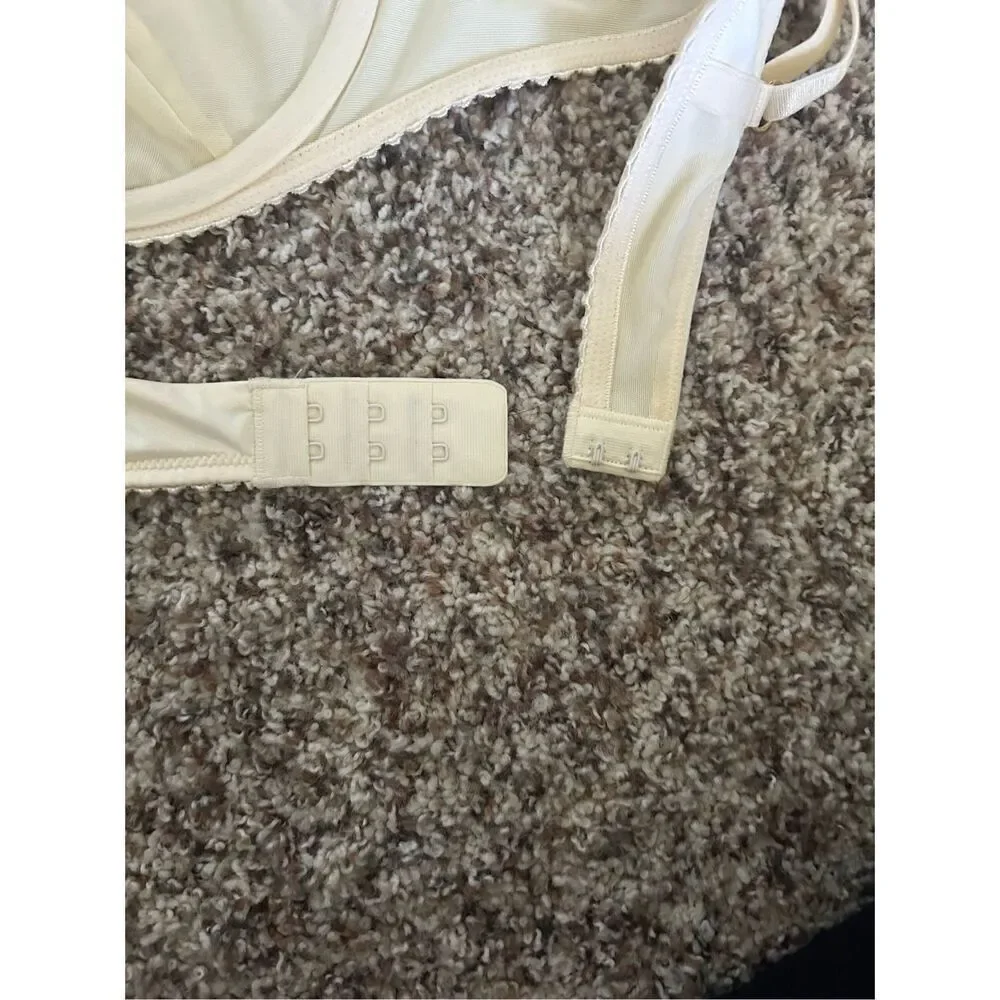 Anthropologie Yellow Silk-Like Unlined Bra Size XL